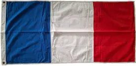 France 150cm x 75cm Fully Sewn Large Cotton Flag - 2 Eyelets