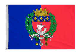 France Capital City Paris Flag with Eyelets