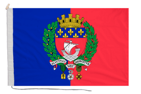 France Capital City Paris Flag with Rope & Toggle