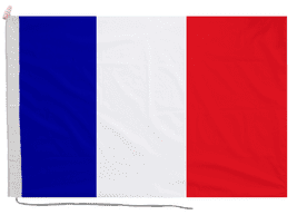 France Civil & Naval Ensign Flag with Rope & Toggle