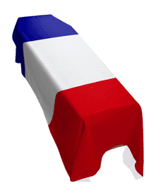 FRANCE FLAG PREMIUM COFFIN DRAPE (MADE TO ORDER)