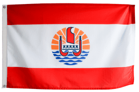 French Polynesia Flag with Eyelets