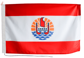 French Polynesia Flag with Rope & Toggle