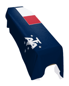 FRENCH SOUTHERN AND ANTARCTIC LANDS FLAG PREMIUM COFFIN DRAPE (MADE TO ORDER)