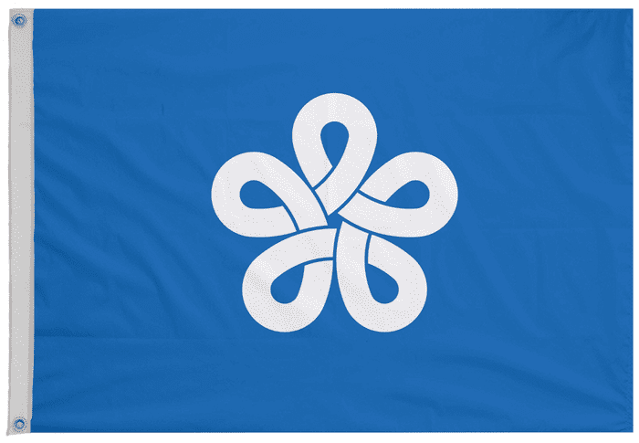 Fukuoka Prefecture Japan Flag with Eyelets