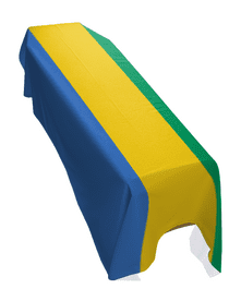 GABON FLAG PREMIUM COFFIN DRAPE (MADE TO ORDER)