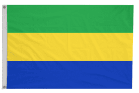 Gabon Flag with Eyelets