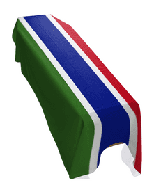 GAMBIA FLAG PREMIUM COFFIN DRAPE (MADE TO ORDER)