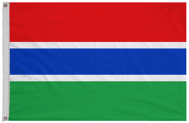 Gambia Flag with Eyelets