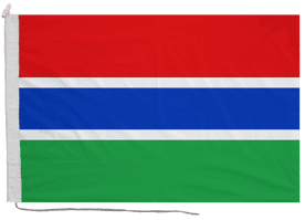 Gambia Flag with Rope & Toggle