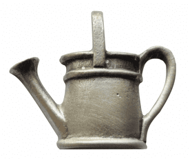 Garden Watering Can Watering Pot Small Pewter Pin Badge - LP1177