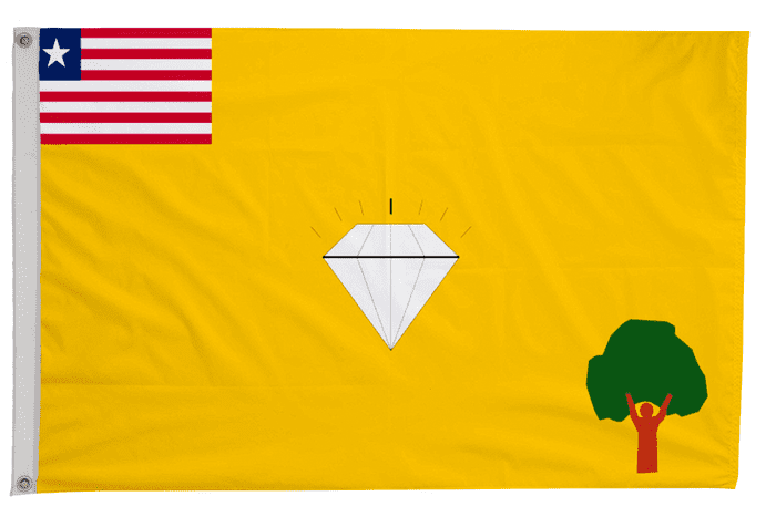 Gbarpolu Liberia Flag with Eyelets