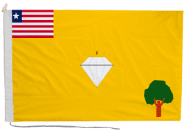Gbarpolu Liberia Flag with Rope & Toggle