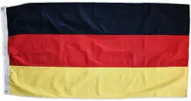 Germany 150cm x 75cm Fully Sewn Large Cotton Flag - 2 Eyelets
