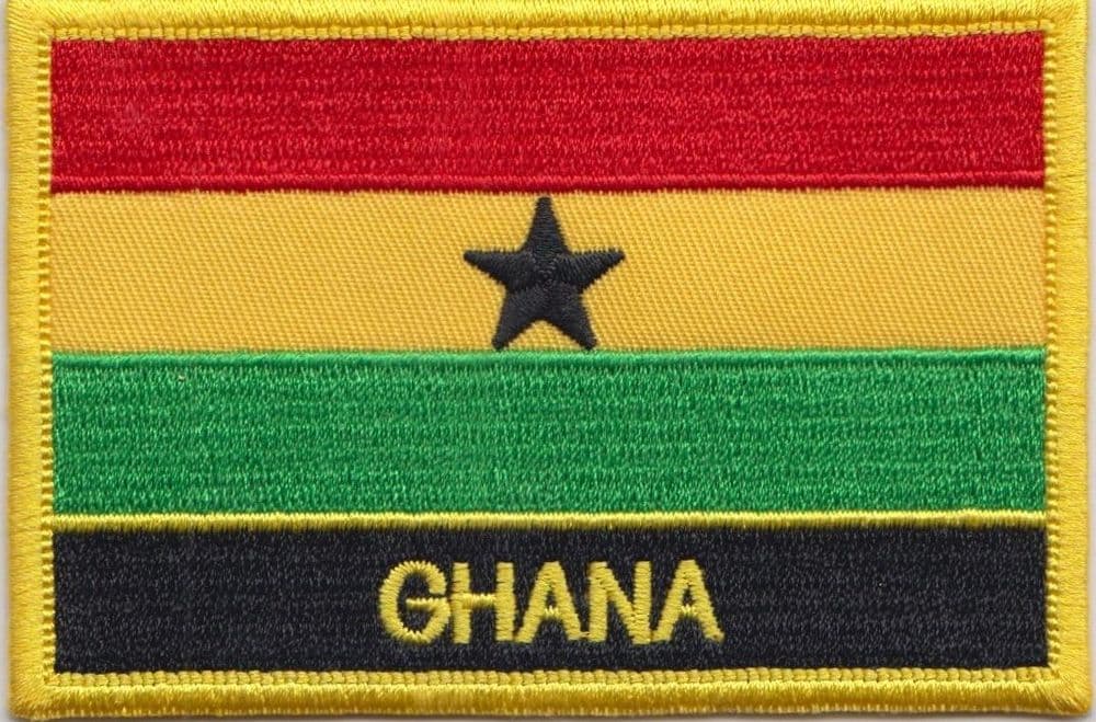 Ghana Embroidered Rectangular Patch