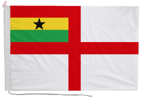 Ghana Naval Ensign Flag with Rope & Toggle