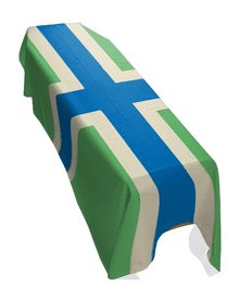 GLOUCESTERSHIRE COUNTY FLAG PREMIUM COFFIN DRAPE (MADE TO ORDER)