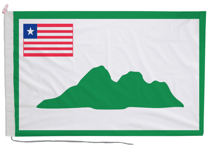 Grand Cape Mount Liberia Flag with Rope & Toggle
