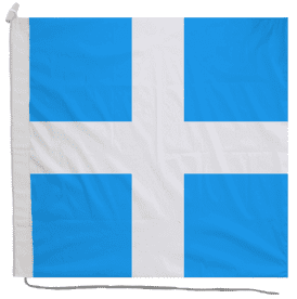 Greece Naval Jack Flag with Rope & Toggle
