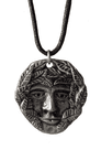 Green Man Pewter Pendant - Made in England