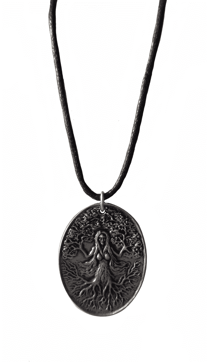 Green Woman Pewter Pendant - Made in England