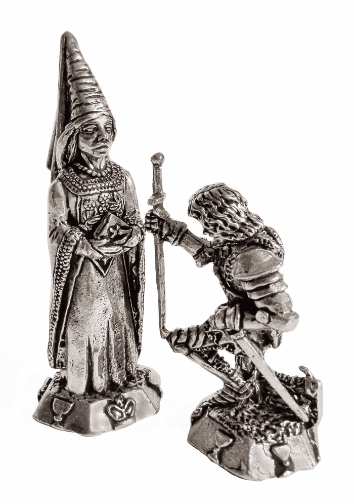 Guinevere & Lancelot Solid Pewter Ornament Set - Hand Made In Cornwall