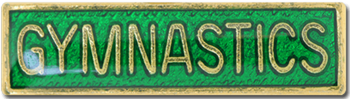 Gymnastics Small Bar Green Pin Badge