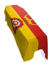 HAMPSHIRE COUNTY FLAG PREMIUM COFFIN DRAPE (MADE TO ORDER)