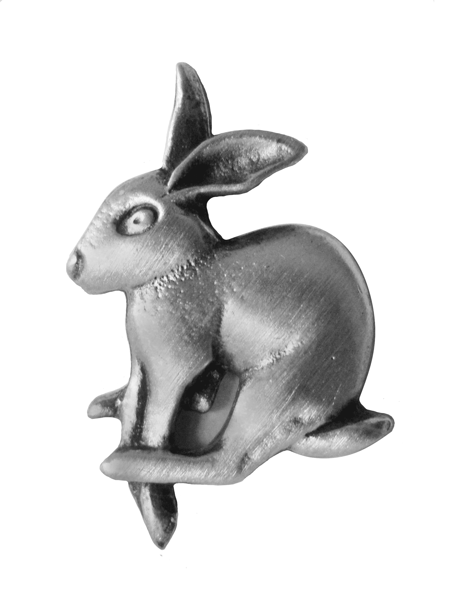 RUNNING HARE PEWTER SILVER PIN BADGE BROACH LAPEL IN A GIFT