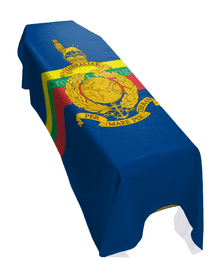 HEADQUARTERS ROYAL MARINES AND CORPS (PORTRAIT) PREMIUM COFFIN DRAPE
