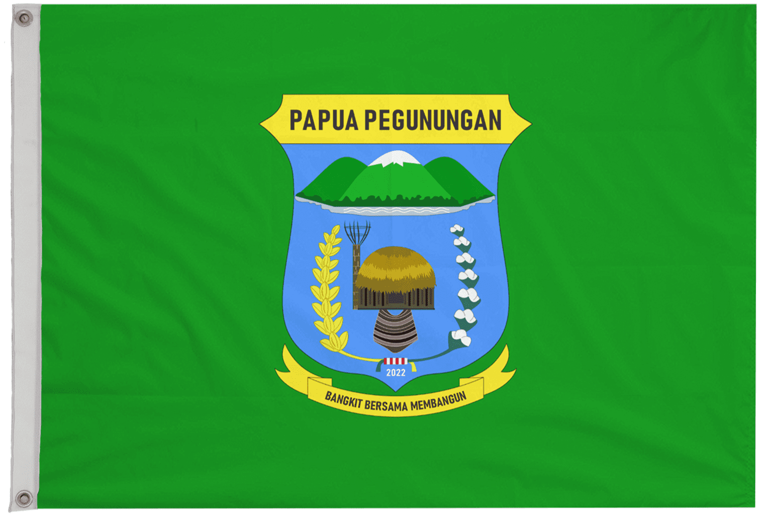 Highland Papua Province Indonesia Flag with Eyelets - 1 Yard (90cm x 45cm)