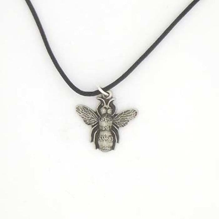 Honey Bee Pewter Pendant - Made in England