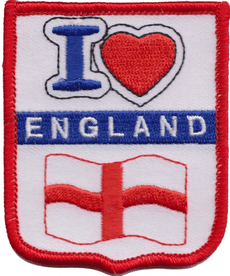 I Love England Embroidered Badge (a457)