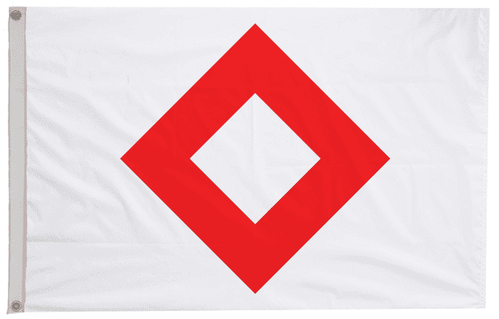 ICRC Red Crystal Flag with Eyelets