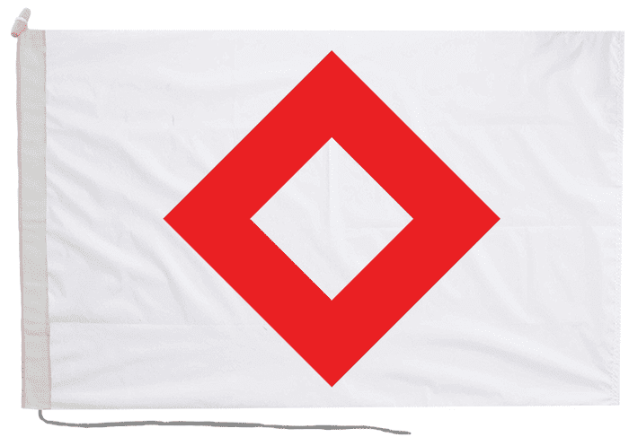ICRC Red Crystal Flag with Rope & Toggle