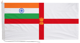 India Naval Ensign Flag with Rope & Toggle