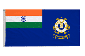 Indian Coast Guard Flag with Eyelets
