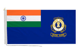 Indian Coast Guard Flag with Rope & Toggle