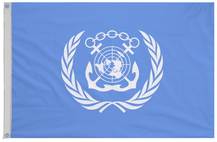 International Maritime Organization IMO Flag with Eyelets