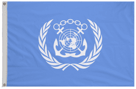 International Maritime Organization IMO Flag with Eyelets