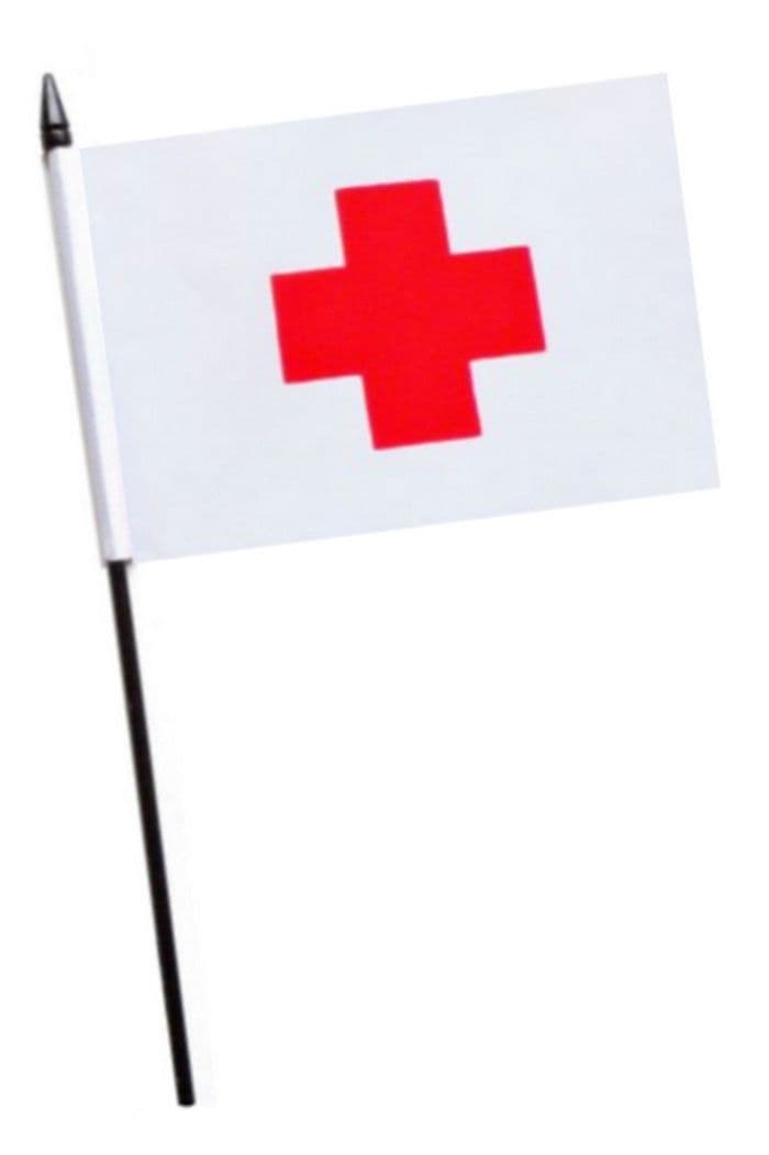 International Red Cross IRC Small Hand Waving Flag