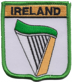 Ireland Harp Embroidered Badge (a167)