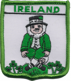 Ireland Leprechaun Embroidered Badge (a193)
