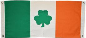 Ireland Shamrock 100cm x 50cm Fully Sewn Cotton Flag - 4 Eyelets
