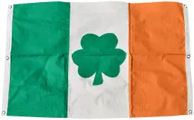 Ireland Shamrock 150cm x 100cm Fully Sewn Large Cotton Flag - 6 Eyelets