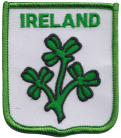 Ireland Shamrock Embroidered Badge (a132)