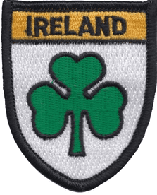 Ireland Shamrock Shield Embroidered Patch (a082)