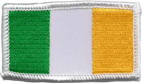 Ireland Small Rectangular Embroidered Patch Badge (a211)