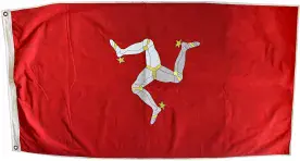 Isle of Man 150cm x 75cm Fully Sewn Large Cotton Flag - 2 Eyelets