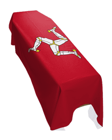 ISLE OF MAN FLAG PREMIUM COFFIN DRAPE (MADE TO ORDER)
